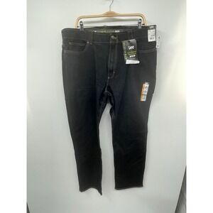 Lee Extreme Motion MVP Jeans Women's 40x32 Black Denim Relaxed Fit Straight NWT